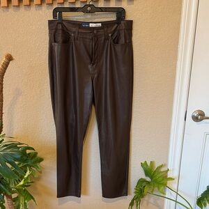 Old Navy Chocolate Faux Leather Pants